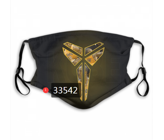 2021 NBA Los Angeles Lakers #24 kobe bryant 33542 Dust mask with filter->nba dust mask->Sports Accessory